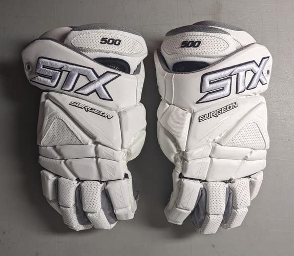 Used Player's STX Surgeon 500 Lacrosse Gloves 14"