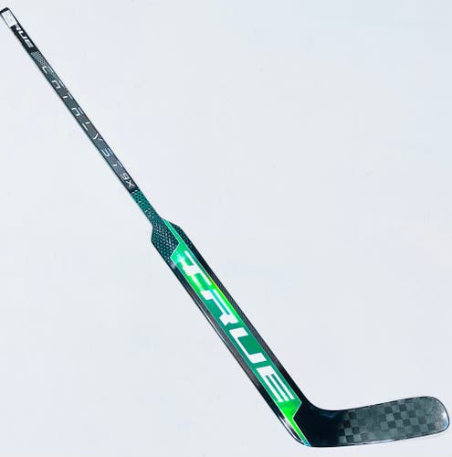 New Custom Green & Black True Catalyst 9X Goalie Hockey Stick-Regular-27 1/2" Paddle