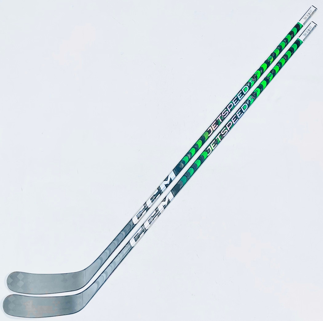 New 2 Pack Custom Green CCM Jetspeed FT5 Pro (Trigger 7 Pro Build) Hockey Stick-RH-80 Flex-P90M