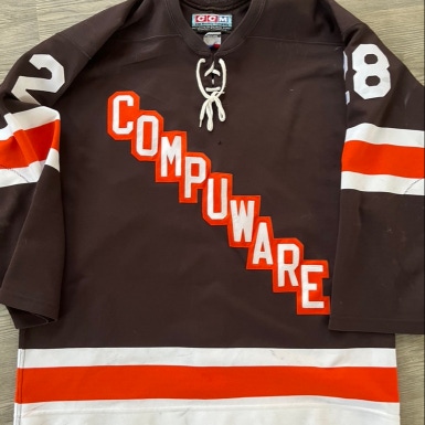 Detroit Compuware Hockey CCM Jersey Size 52