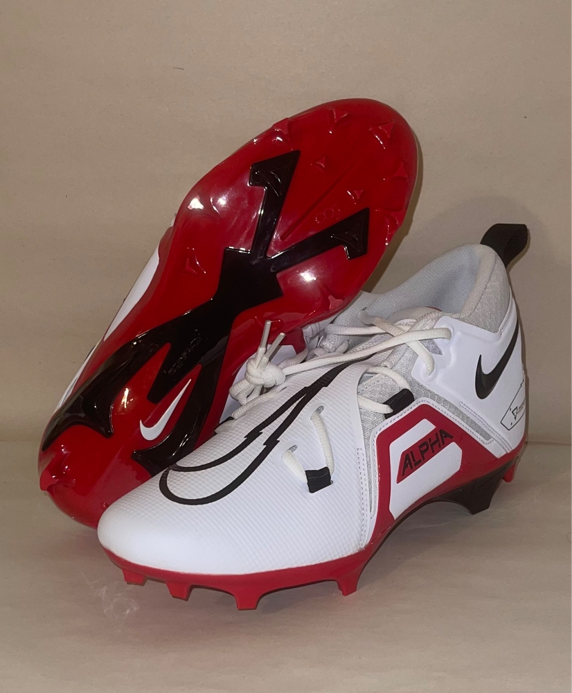Nike alpha menace pro 3 mid red football cleats