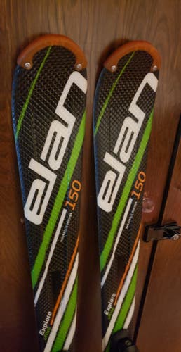 150cm Adult SKIS Elan EXPLORER e-RISE w/ELAN ESP10 BINDINGS *USED* GOOD CONDITION