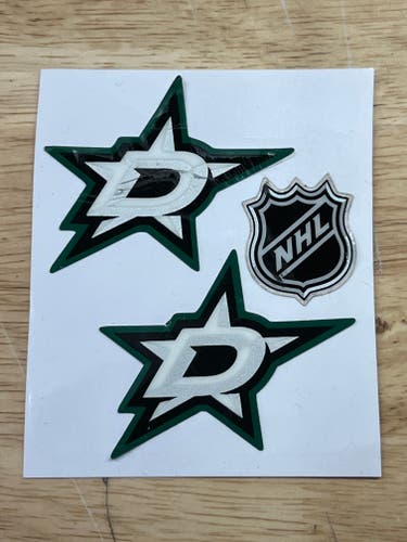 Authentic DALLAS STARS and NHL SHIELD on ice decals