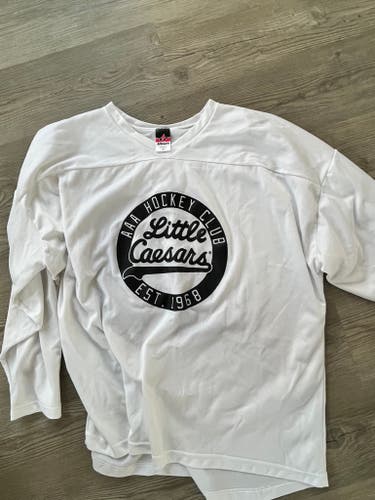 Little Caesars AAA White Used XLarge Practice Jersey