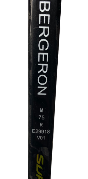 CCM SUPER TACKS AS3 PRO RH GRIP PRO STOCK HOCKEY STICK 75 FLEX BERGERON BOSTON BRUINS NHL (2)(9691)