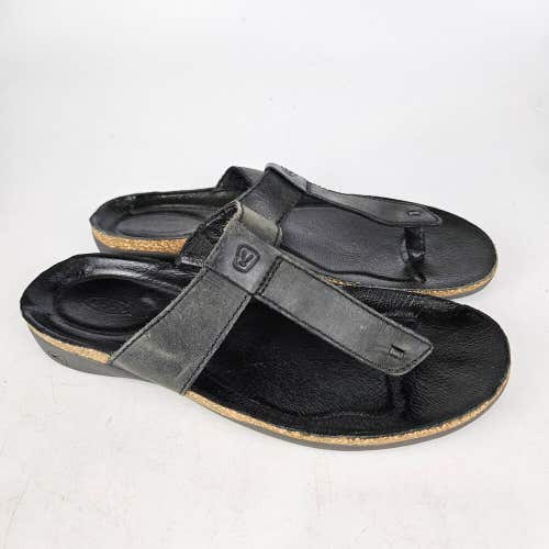 Keen Kaci Ana Posted Black Leather Sandals Women's Size 8