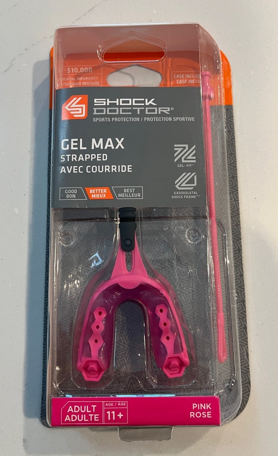 Shock Doctor Mouthguard Gel Max Strapped Adult Pink