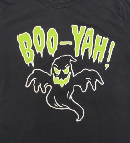Boo Yah Ghost Halloween Graphic Print T Shirt Youth XL 14/ 16 Way to Celebrate