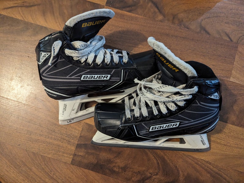 Junior Used Bauer Supreme S170 Hockey Goalie Skates Size 5