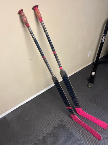 2 Warrior m1 sr goalie sticks