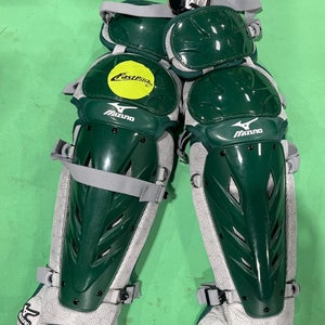 New Adult Green Mizuno Catcher's Leg Guards