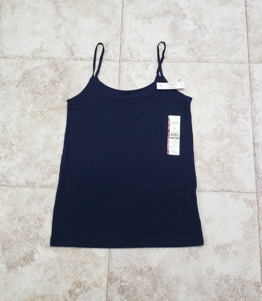 Adult Blue Cami No Boundaries Ribbed Stretch Tank Top Undershirt Size S 3-5  NWT