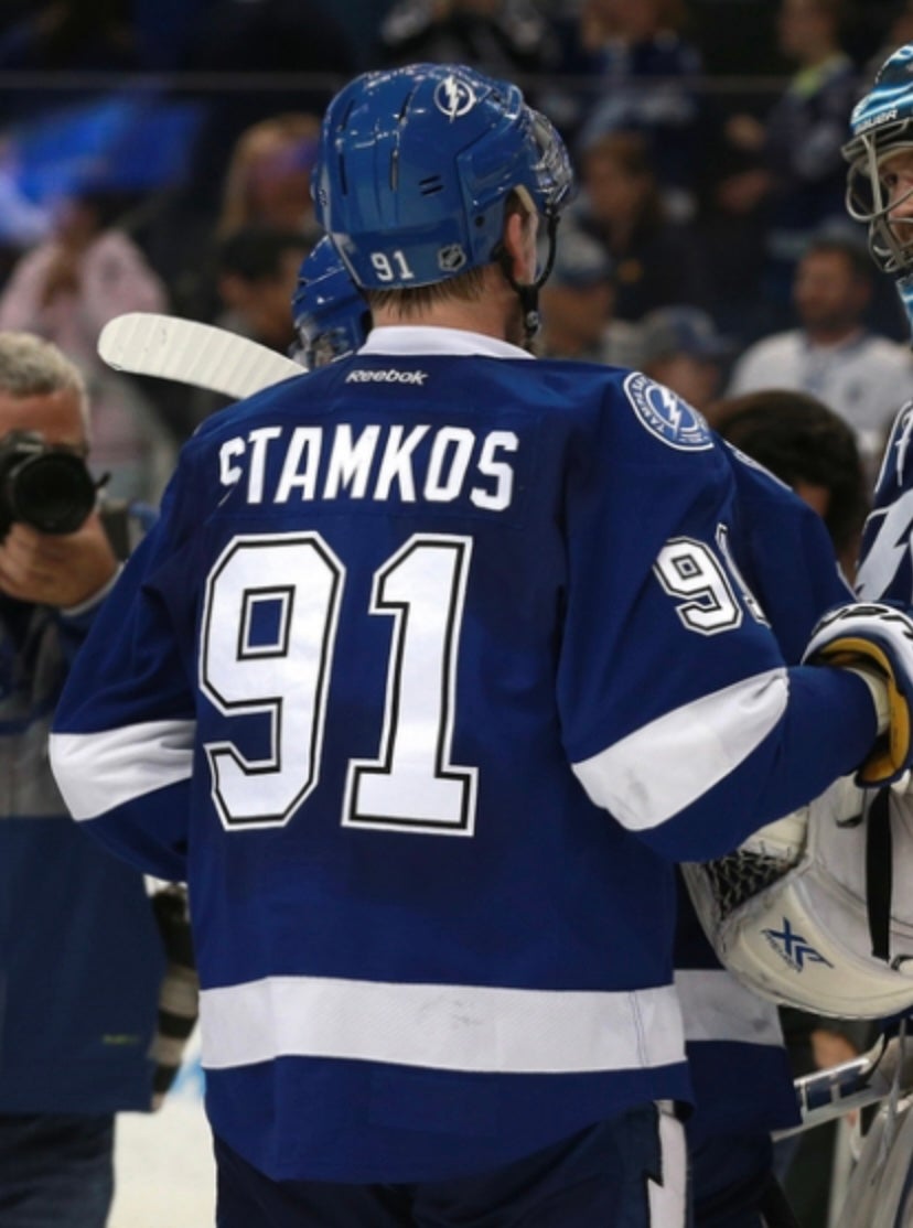 Men's Tampa Bay Lightning Steven Stamkos Adidas Blue Home