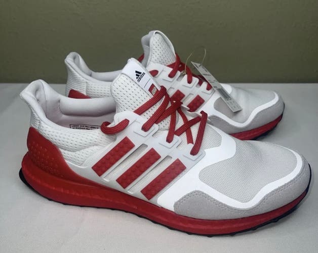 Size 7 Men’s 8.5 Women’s Adidas UltraBoost DNA x LEGO Red White Sneakers H67955