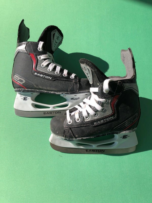 Easton Synergy EQ50 size 5 D US shoe 6 1/2 Razor Blade Ice Hockey Skates  VGUC