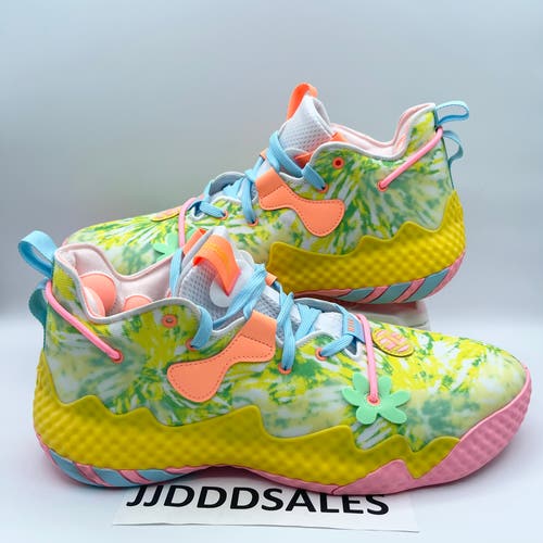 Adidas Harden Vol 6 Multicolor Tie Dye Basketball Shoes HQ6096 Men’s Size 14 NWT