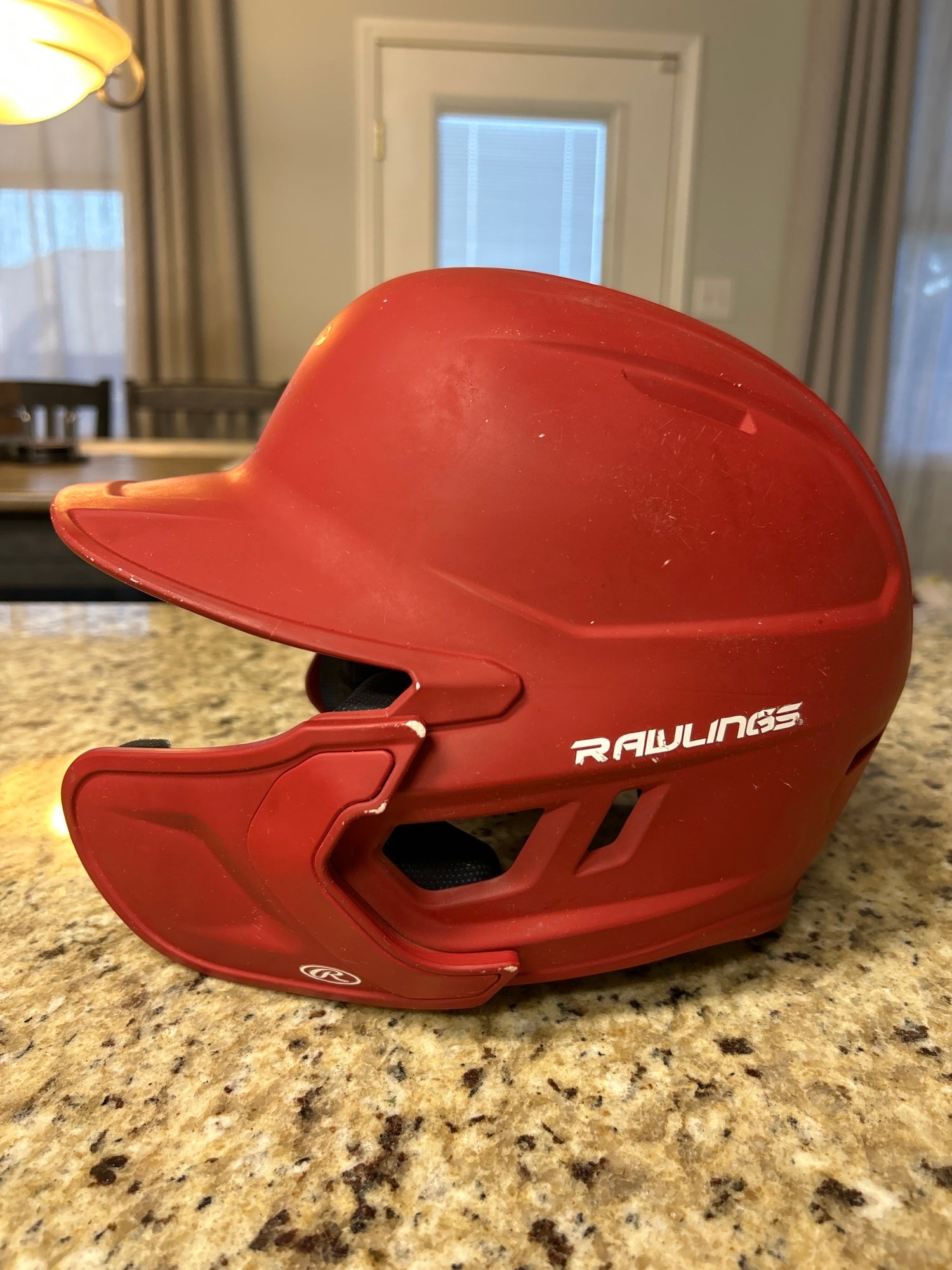 Red Rawlings Baseball Batting Helmet (size 6 3/8-7 1/8