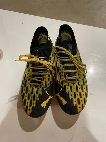 Yellow Used Molded Cleats Puma Future Cleats