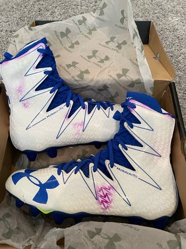 BUNDLE - UA Team Highlight MC -White/Blue/Purple - 2 pair - Size 13 and 12