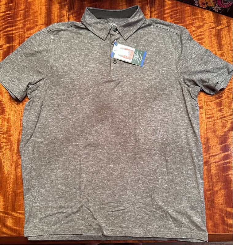 New Grey G.H. Bass Performance Polo Shirt Large