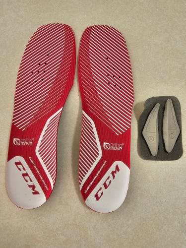 New CCM Orthomove hockey skate insoles, size L