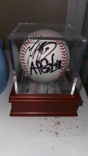 MOOKIE BETTS+ANDREW CASHNER SIGNED BASEBALL