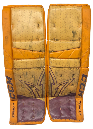 CCM EXTREME FLEX 5 PRO GOALIE LEG PADS 36+2" PRO STOCK NCAA ASU(10950)