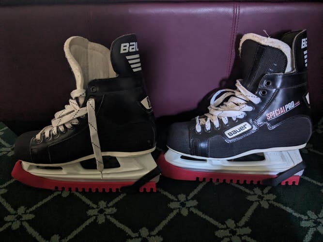 Senior Used Bauer Special Pro Hockey Skates Regular Width Size 9