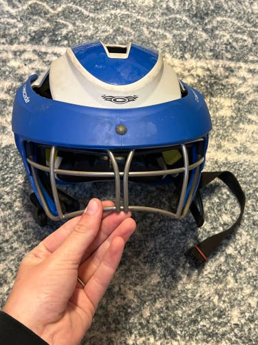 Player's Cascade LX Helmet And White Under armor Batting Gloves