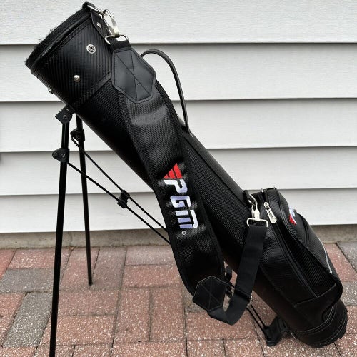 PGM Waterproof Sunday Golf Club Stand Carry Bag Black White Red 2 Way Divider