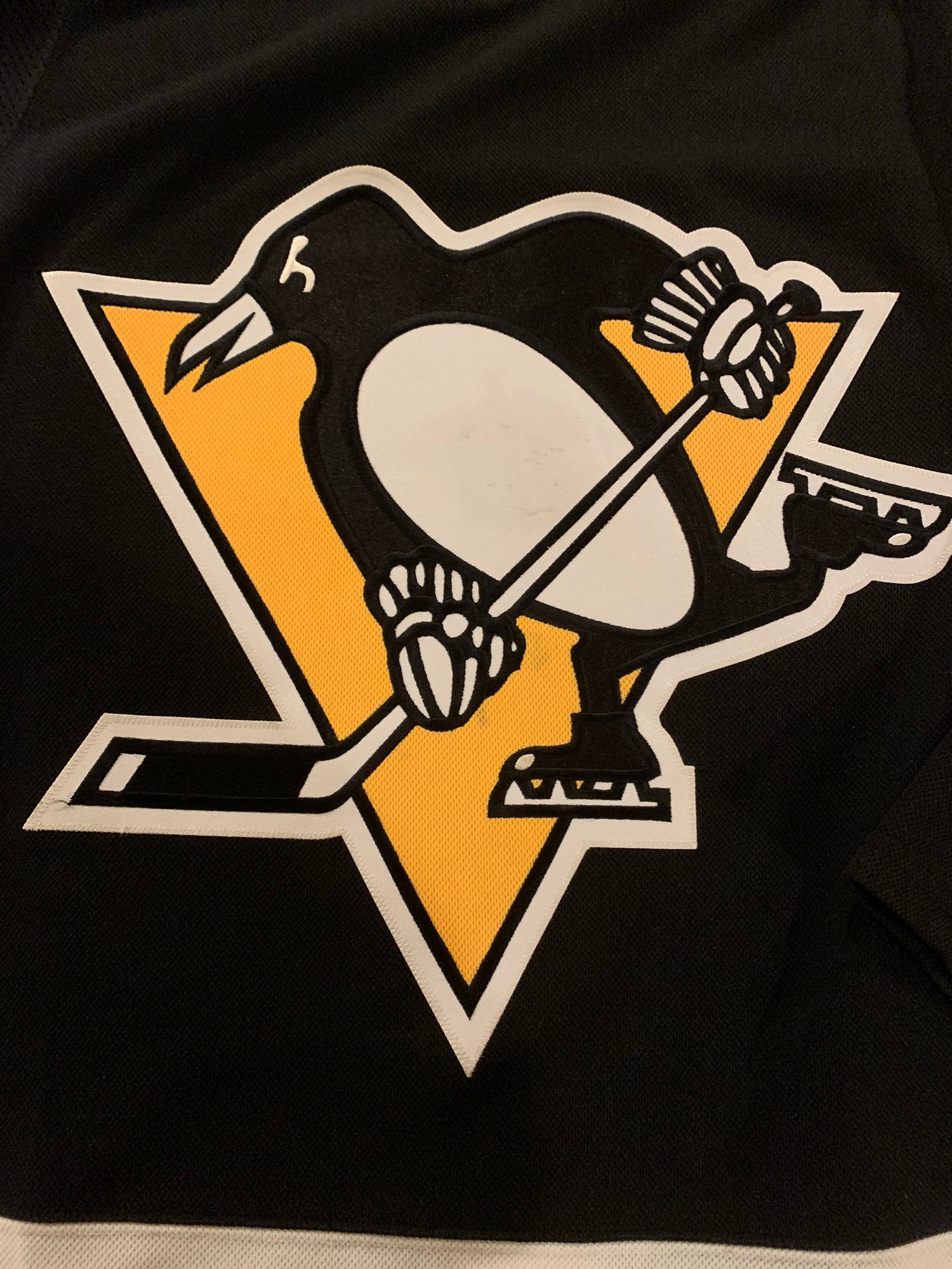 Men's Kris Letang Black Pittsburgh Penguins Adidas Authentic Home Jersey  Size 54