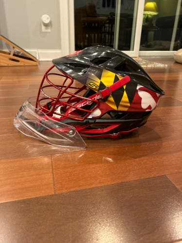 Team Issued Maryland Lacrosse Cascade S Helmet
