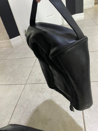 Leather shoe bag