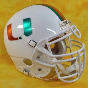 SWEET Miami Hurricanes Super custom fullsize BIKE Pro helmet XL throwback