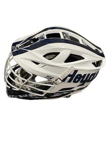 Georgetown Lacrosse Used Player's #44 Cascade S Helmet White