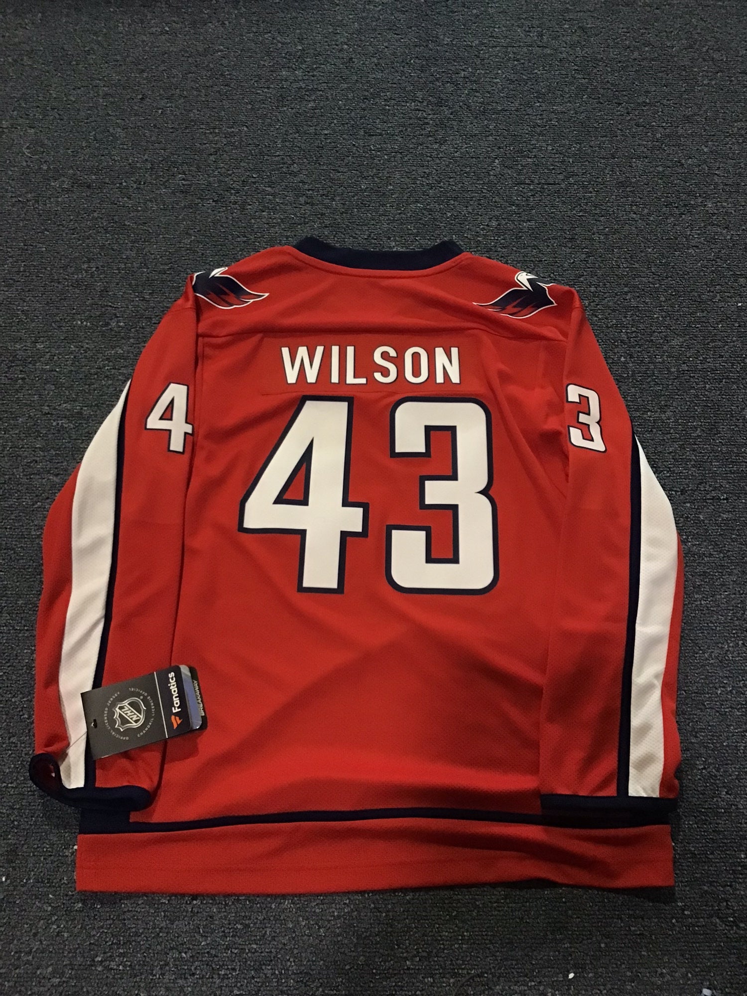 New With Tags Washington Capitals Men's XL Fanatics Jersey #43 Wilson