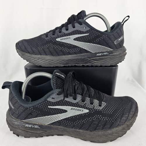 BROOKS REVEL 6 Athletic Running Shoes Mens Size 8.5 1103981D072 Black Pearl Grey
