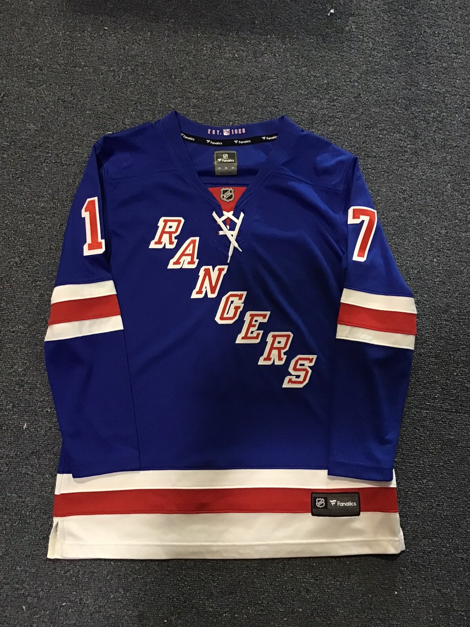 Men's Fanatics Branded White New York Rangers Breakaway Away Jersey Size: 4XL