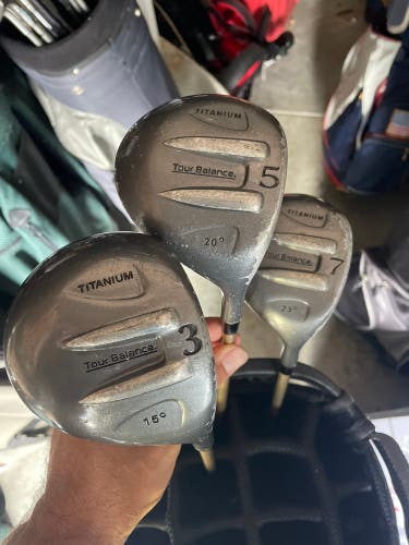 Ladies golf wood set 3 pc by Tour balance in right hand  Graphite