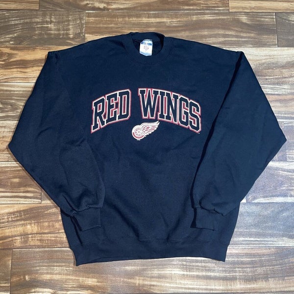 Vintage Detroit Red Wings Jerzees Fleece Sweatshirt Mens Size Large Sweater  L