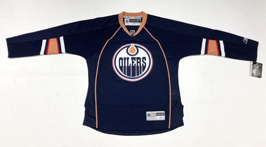New Reebok Edmonton Oilers hockey jersey senior small navy NHL home sr