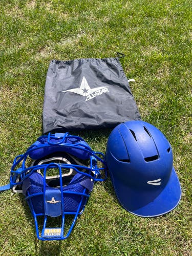 Used All Star Traditional Steel Catchers Face Mask With Easton Skull Cap