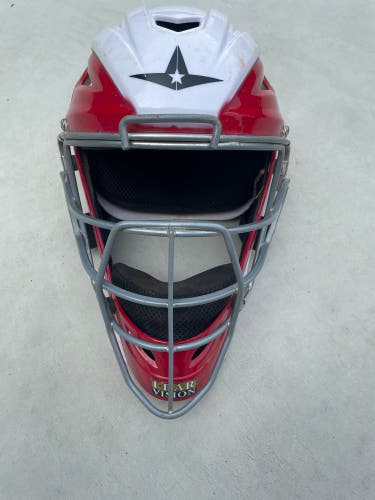 Used All Star MVP2510 Catcher's Mask - Two-Tone Red/White