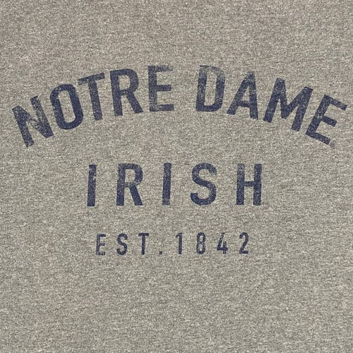 Notre Dame T Shirt Mens Medium Vintage JanSport Grey Long Sleeve Irish Crew Neck