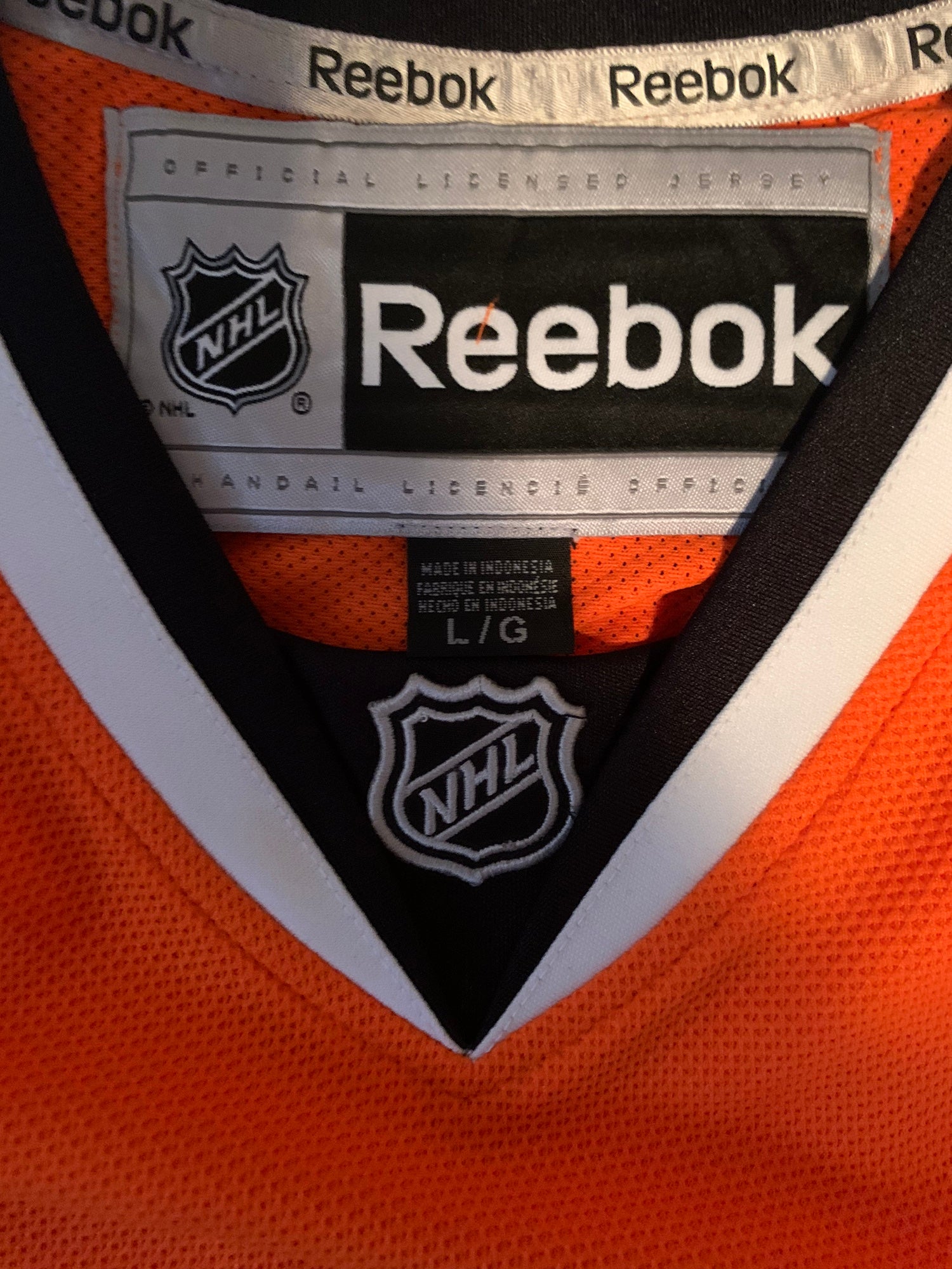 PHILADELPHIA FLYERS AUTHENTIC REEBOK JERSEY ADULT LARGE - Bucks County  Baseball Co.