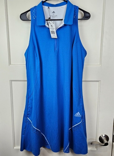 Adidas Women's Blue CLR Perforated Golf Dress Sleeveless Size: XL - NEW