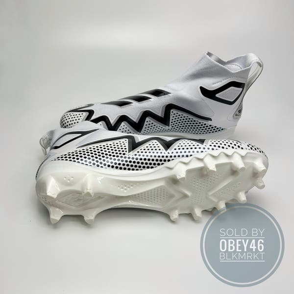 adidas Freak Ultra White Black Football Cleats 12.5 