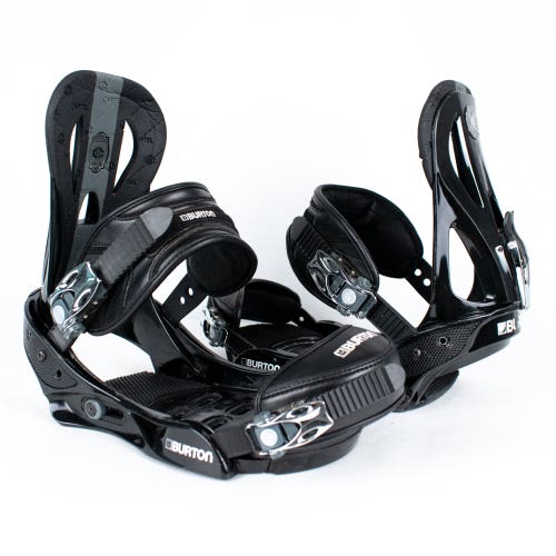 Burton Cartel Snowboard Bindings All Mountain Black Used Men's Large Baseplates & Hardware Included