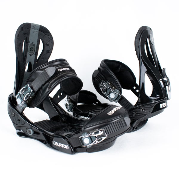 Burton Cartel Snowboard Bindings All Mountain Black Used Men's Large Baseplates & Hardware Included