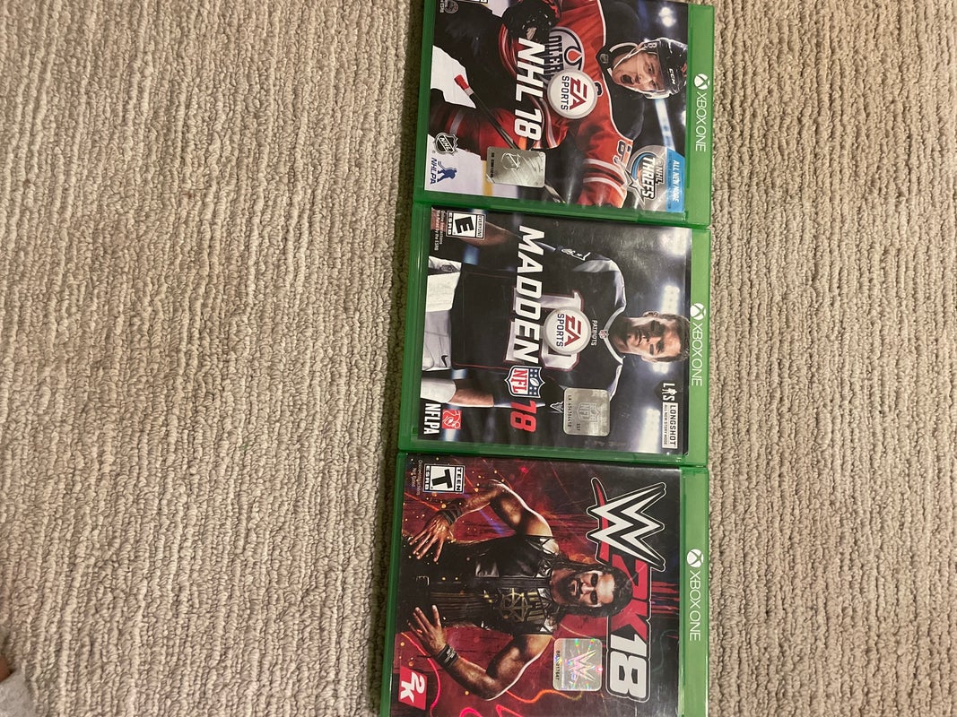 Madden 18 WWE 18 and NHL 18 (3 pack)